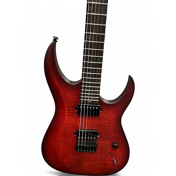 Used Schecter Guitar Research SUNSET EXTREME RED BURST Solid Body Electric Guitar