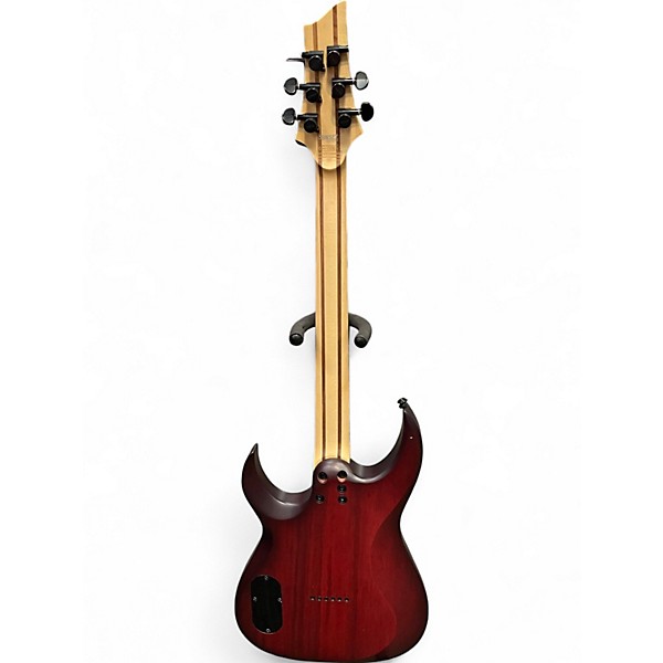 Used Schecter Guitar Research SUNSET EXTREME RED BURST Solid Body Electric Guitar