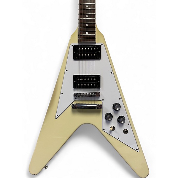 Used Gibson 70S FLYING V WHITE Solid Body Electric Guitar