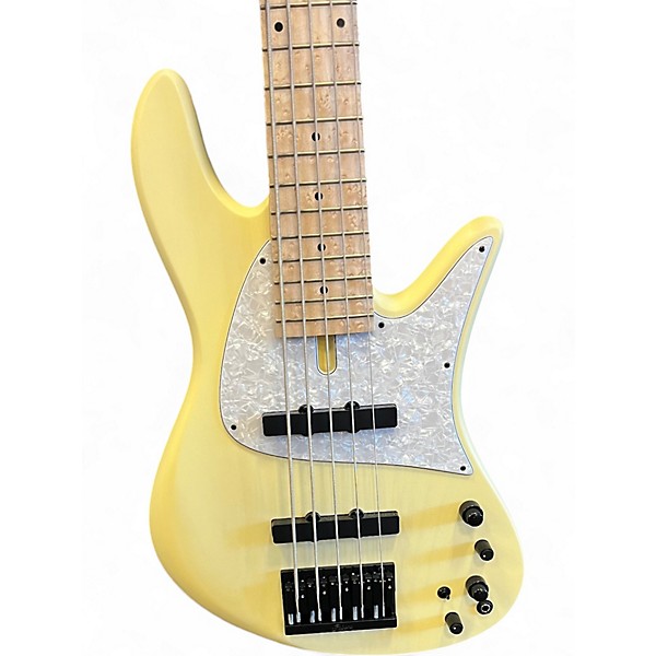 Used Fodera Joey Standard Special Emperor 5 String Antique White Electric Bass Guitar