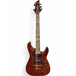 Used Schecter Guitar Research Diamond Series PT Antique Amber Solid Body Electric Guitar