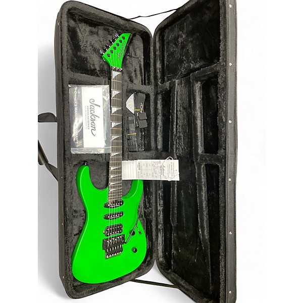 Used 2022 Jackson American Soloist SL3  Slime Green Solid Body Electric Guitar