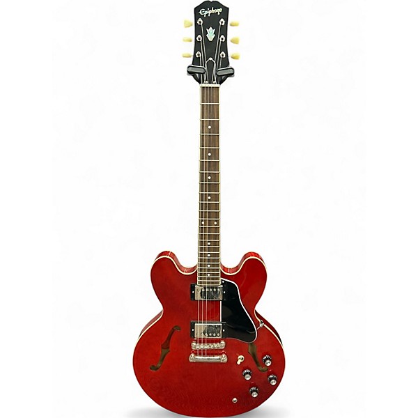 Used Epiphone ES335 Candy Apple Red Hollow Body Electric Guitar