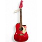 Used Fender Sonoran Candy Apple Red Acoustic Electric Guitar thumbnail