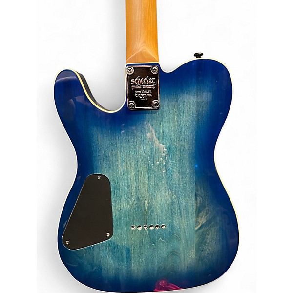 Used Schecter Guitar Research PT Pro Trans Blue Solid Body Electric Guitar