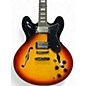 Used Donner DJP1000 2 Tone Sunburst Hollow Body Electric Guitar