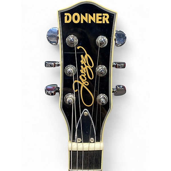 Used Donner DJP1000 2 Tone Sunburst Hollow Body Electric Guitar