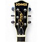 Used Donner DJP1000 2 Tone Sunburst Hollow Body Electric Guitar