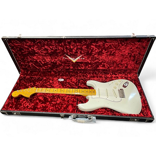 Used Fender hendrix voodoo child custom shop stratocaster Olympic White Solid Body Electric Guitar