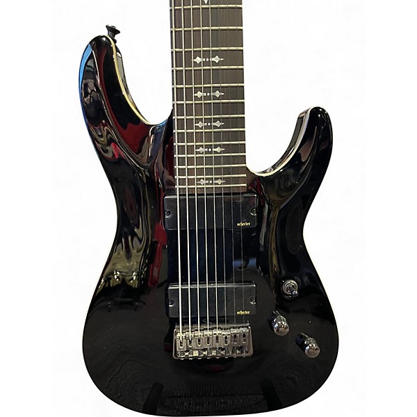 Used Schecter Guitar Research Omen 8 Black Solid Body Electric Guitar