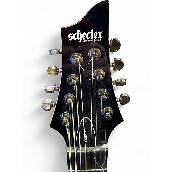 Used Schecter Guitar Research Omen 8 Black Solid Body Electric Guitar