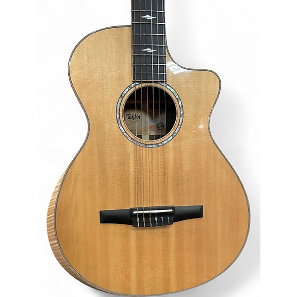 Used Taylor Custom GC Natural Classical Acoustic Electric Guitar