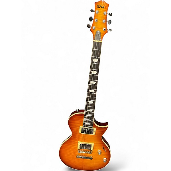 Used Earr LP style guitar 3 Tone Sunburst Solid Body Electric Guitar