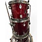 Used DW 4 Piece Performance Series Candy Apple Red Metallic Drum Kit