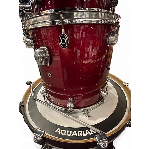 Used DW 4 Piece Performance Series Candy Apple Red Metallic Drum Kit
