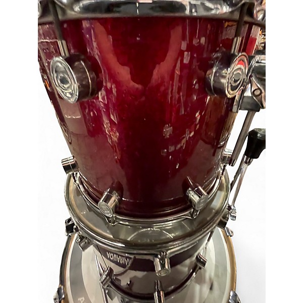 Used DW 4 Piece Performance Series Candy Apple Red Metallic Drum Kit