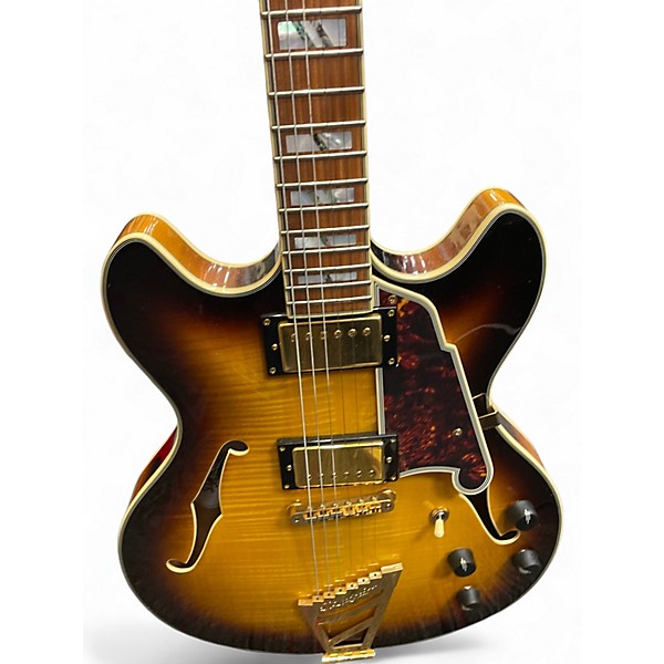 Used D'Angelico EX-DC/TP Sunburst Hollow Body Electric Guitar