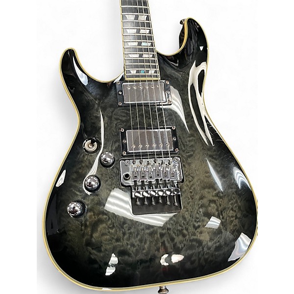 Used Schecter Guitar Research C1 Custom FR Left Handed Charcoal Electric Guitar