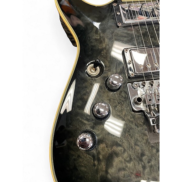 Used Schecter Guitar Research C1 Custom FR Left Handed Charcoal Electric Guitar