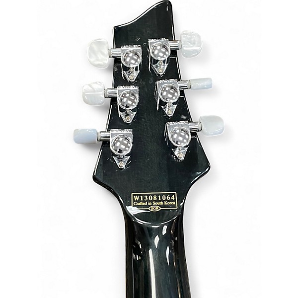 Used Schecter Guitar Research C1 Custom FR Left Handed Charcoal Electric Guitar