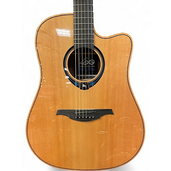 Used Lag Guitars TRAMONTANE THV30DCE Natural Acoustic Electric Guitar