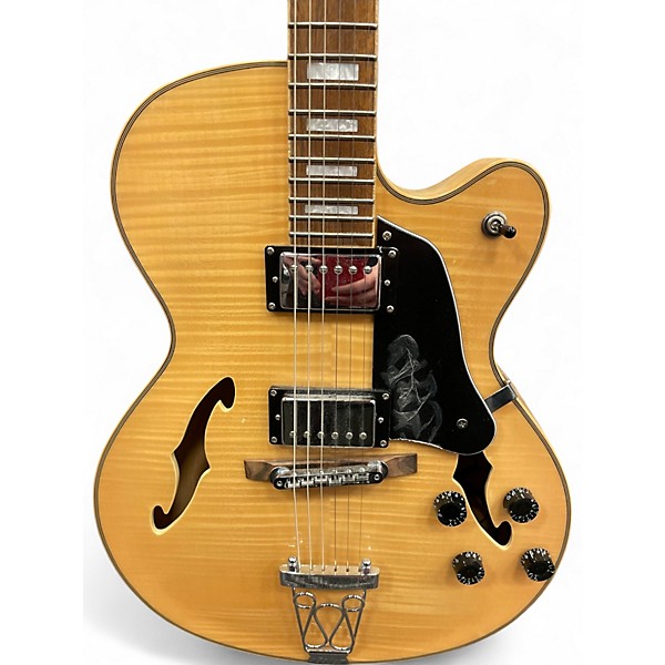 Used Teton F1433FM Flamed Maple Natural Hollow Body Electric Guitar