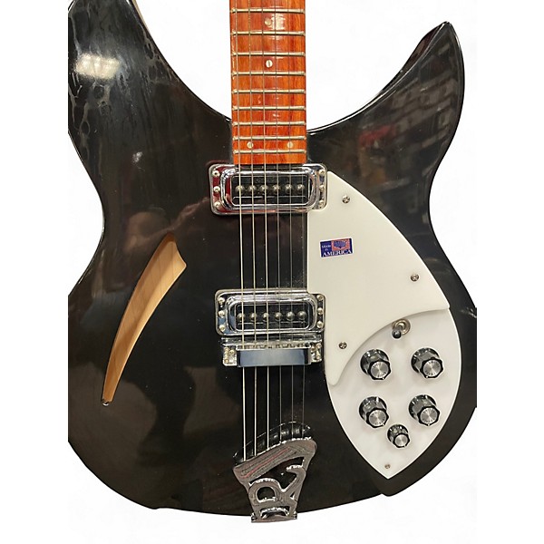 Used 2006 Rickenbacker 360 Black Hollow Body Electric Guitar