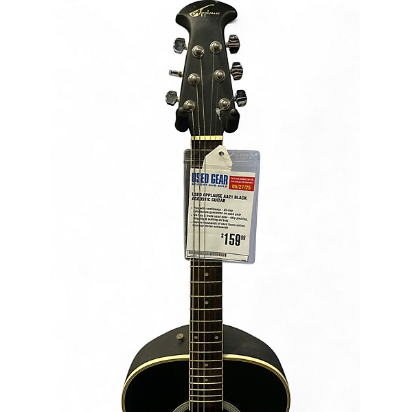 Used Applause AA21 Black Acoustic Guitar