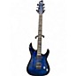 Used 2022 Schecter Guitar Research Omen Elite Blue Burst Solid Body Electric Guitar thumbnail