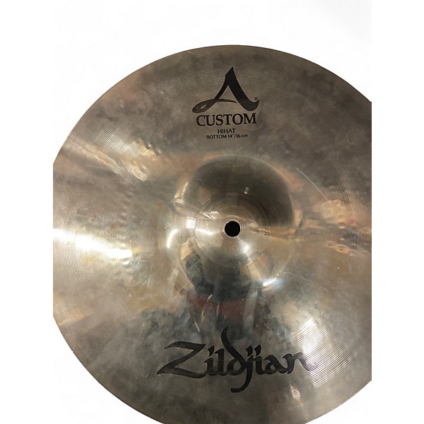 Used Zildjian 14in A Custom Hi Hat Pair Cymbal
