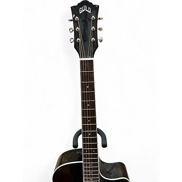 Used Guild OM-260CE Deluxe Black Acoustic Electric Guitar