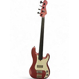 Used Bluesman Vintage CUSTOM FRETLESS PRECISION/JAZZ BASS Burgundy Mist Electric Bass Guitar