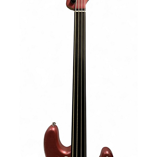 Used Bluesman Vintage CUSTOM FRETLESS PRECISION/JAZZ BASS Burgundy Mist Electric Bass Guitar