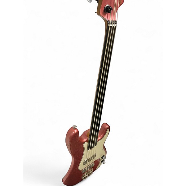 Used Bluesman Vintage CUSTOM FRETLESS PRECISION/JAZZ BASS Burgundy Mist Electric Bass Guitar