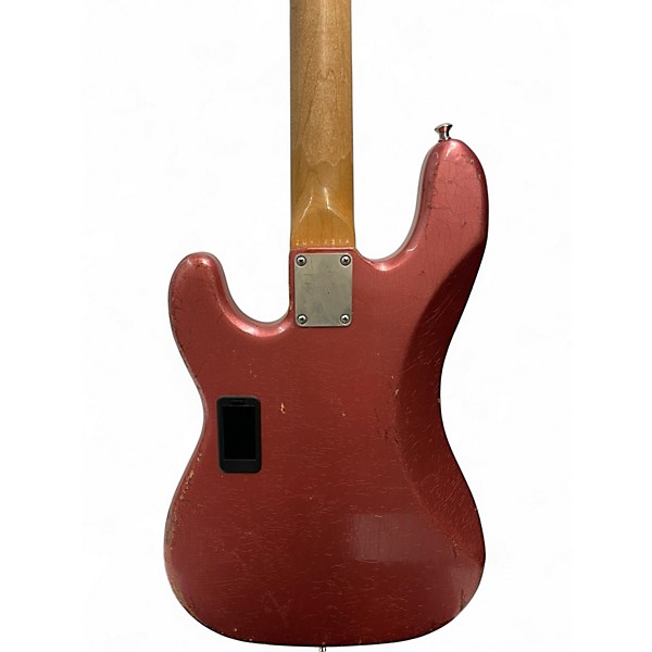 Used Bluesman Vintage CUSTOM FRETLESS PRECISION/JAZZ BASS Burgundy Mist Electric Bass Guitar