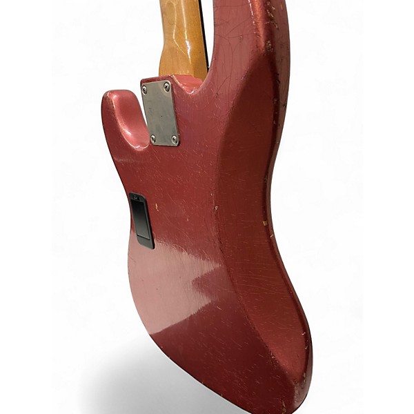 Used Bluesman Vintage CUSTOM FRETLESS PRECISION/JAZZ BASS Burgundy Mist Electric Bass Guitar