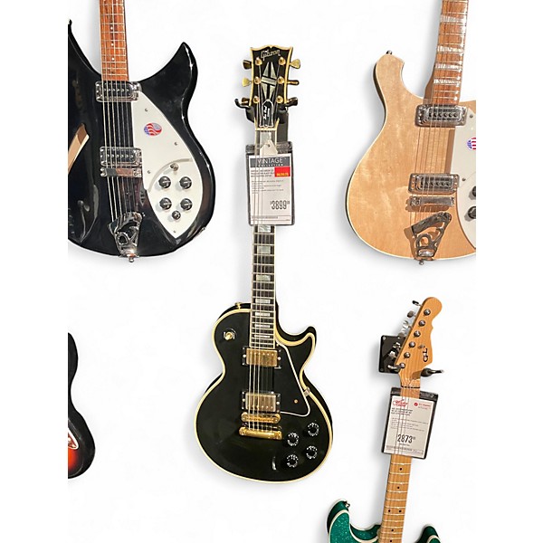 Vintage 1988 Gibson Les Paul Custom Black Solid Body Electric Guitar