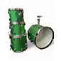 Used Cannon Percussion 4 Piece 5 Piece green sparkle Drum Kit thumbnail