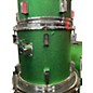 Used Cannon Percussion 4 Piece 5 Piece green sparkle Drum Kit