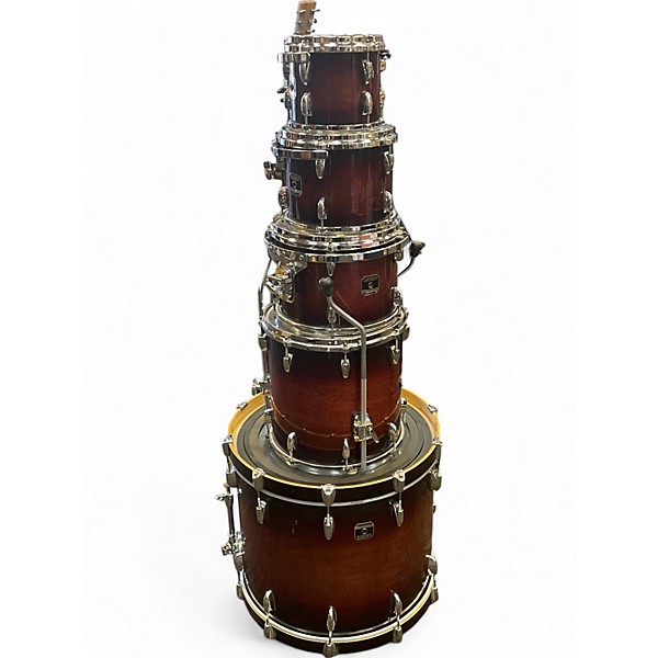Used Gretsch Drums 5 Piece Renown deep cherry burst lacquer Drum Kit