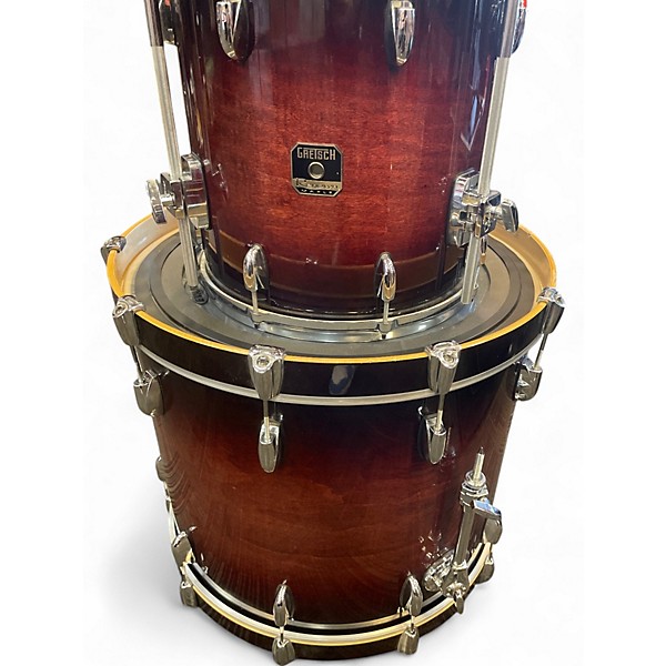 Used Gretsch Drums 5 Piece Renown deep cherry burst lacquer Drum Kit