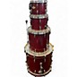 Used Pearl 4 Piece MASTERS ALL MAPLE 4 Piece Trans Red Drum Kit
