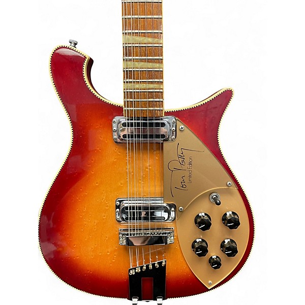 Vintage 1991 Rickenbacker Tom Petty Signature 660-12 Cherry Sunburst Solid Body Electric Guitar