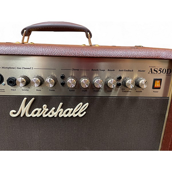 Used Marshall AS50D 50W 2X8 Acoustic Guitar Combo Amp