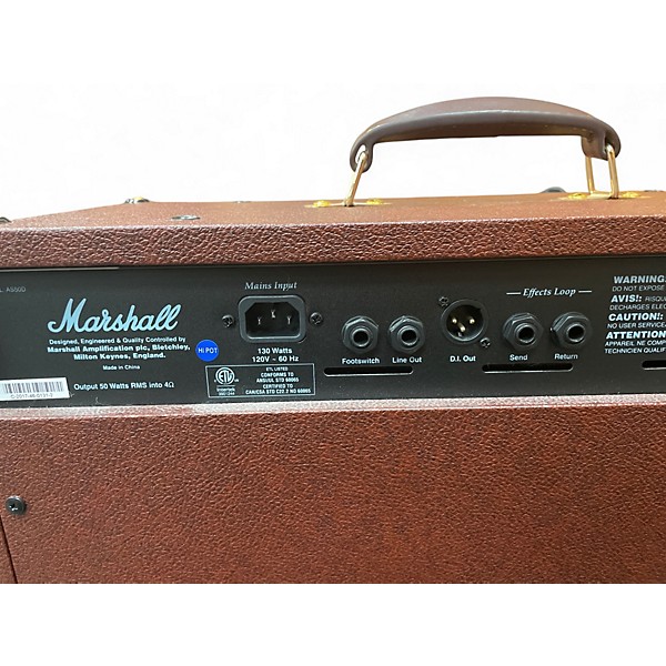 Used Marshall AS50D 50W 2X8 Acoustic Guitar Combo Amp