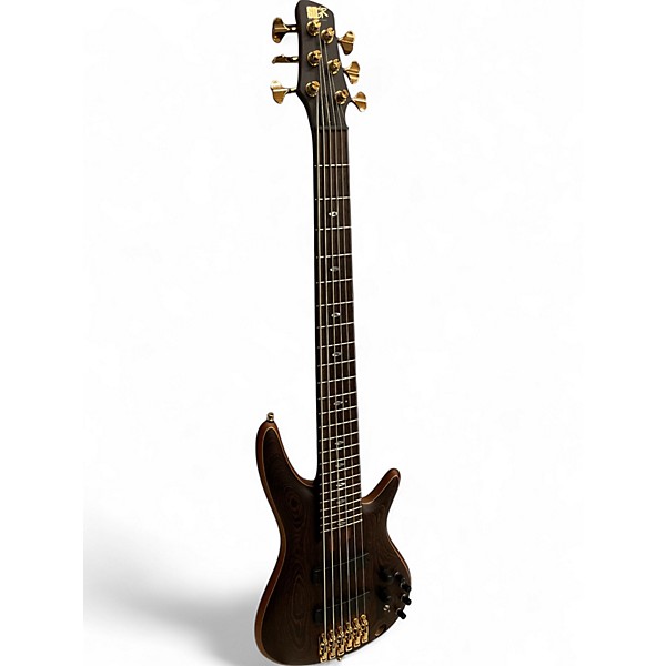 Used Ibanez SR5006E NATURAL BROWN Electric Bass Guitar