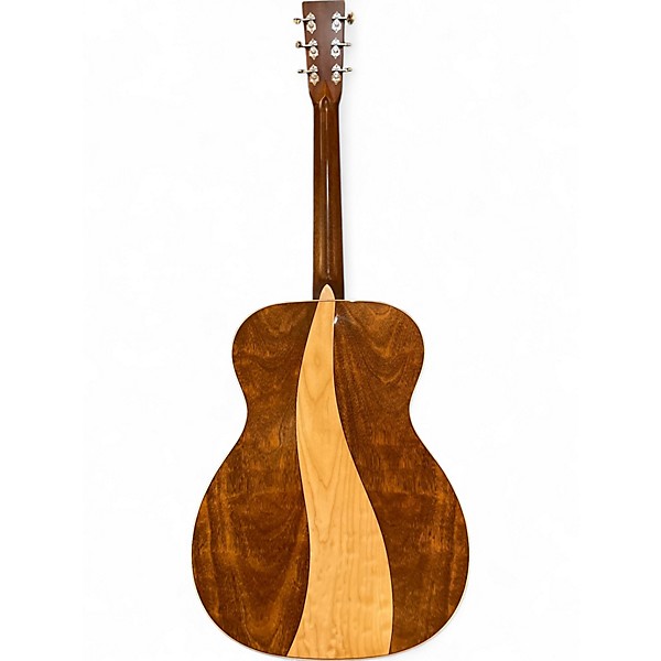 Used Martin Custom Auditorium Quilted Mahogany with Quilted Maple Swivel Natural Acoustic Guitar