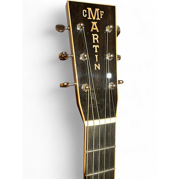 Used Martin Custom Auditorium Quilted Mahogany with Quilted Maple Swivel Natural Acoustic Guitar
