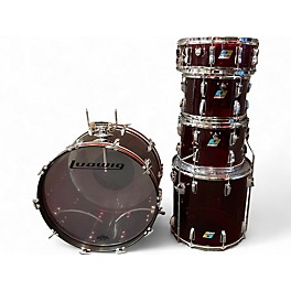 Vintage 1970s Ludwig 5 Piece Vistalite Big Beat Kit Red Drum Kit