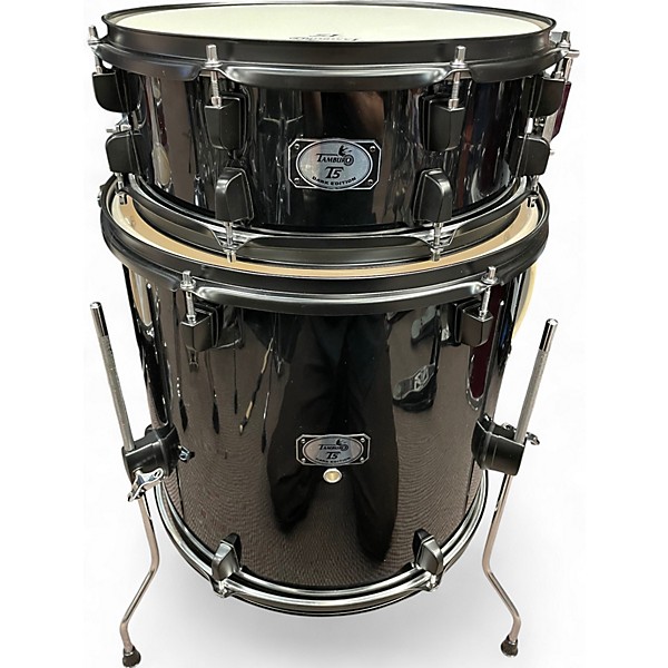 Used TAMBURO 5 Piece PLAYER SERIES T5 DARK R22 5 PIECE Black Drum Kit